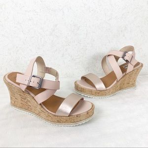 Not Rated Pink Wedge Sandals